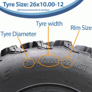 26x10.00-12 (255/70-12) 6ply ATV Tyres P3080 OBOR Pinacle Road Legal (Set of 2)_2
