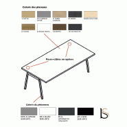 Bureau individuel Ogi M - MDD - Blanc, Oui, 200 x 80 cm_2