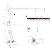 T-duo 023 grue auxiliaire - hiab - portée des extensions hydrauliques 3.4 à 4.4 m