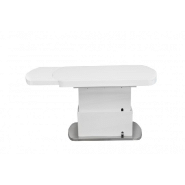 Table basse relevable Double Set - fabrication française - acier chromé et verre laqué blanc - plateau central avec allonges intégrées_2