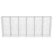 Vidaxl mur en gabion avec couvercles acier galvanisé 300 x 50 x 150 cm 143593_2