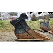 Godet de tranchée tiltrotateur Egli EVL-TR 200-600 - OilQuick OQ 70 - Année 2023 - RAL 9005_2