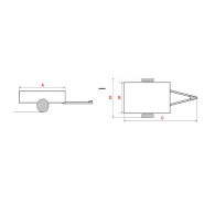 Remorque légère à caisse basculante - PTC 500 kg - ECIM - Modèle GB 495 avec châssis galvanisé et plancher bois_2