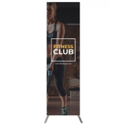 Totem tissu 2 pieds - structure aluminium - impression recto/verso - modèle ie-tot-2pieds_2