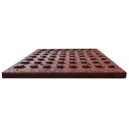 Vidaxl carreaux de protection antichoc 24pc caoutchouc 50x50x3cm rouge 276272_2
