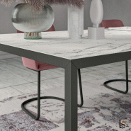 Table de réunion X6 - Officity - 220, Anthracite, Ceram veiné blanc_2