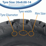 26x8.00-14 ATV Tyre 6-ply 205/75-14 P3080 OBOR Pinacle 57M Road Legal (Set of 2)_2