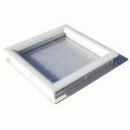 Hublot carré - MPM - en PVC blanc avec vitre plexi transparent ou granité - Dimensions extérieures 290 x 290 mm_2