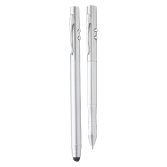 Pointeur laser multifonction - stylo bille, stylet tactile et lampe LED - coffret cadeau en métal_2