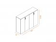 Bloc de 2 armoires mi-hautes portes battantes OMMI L160xH125 bicolore - Atra_2