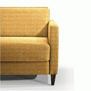 Canapé convertible express OSLO tweed jaune - Couchage 140x197x16 cm - Sommier à lattes RENATONISI_2