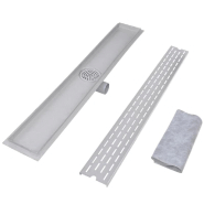 Vidaxl drain de douche linéaire 2 pcs ligne 930x140mm acier inoxydable 275957_2