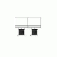 Îlot réfrigéré 2 niveaux IMPULSE 2 - bac froid positif ventilé en acier inoxydable avec vitres panoramiques plexi_2