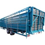 Remorque pour transport de bétail avec freinage hydraulique