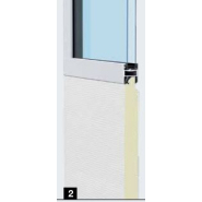 Porte sectionnelle industrielle motorisée - APU F40 Basic - Socle en acier à rainures et vastes vitrages_2