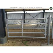 Bs34p - Barrière agricole extensible 3 à 4 mètres - 5 lisses, galvanisée à chaud, fabrication française_2