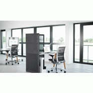 B-Free - Bureau droit Steelcase - Complet avec pieds en bois et plan de travail coulissant_3