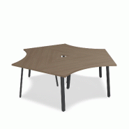 Bureau bench 3 personnes Ogi A - MDD. - Anthracite, Cacao_2