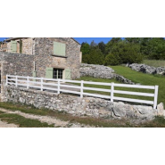 Clôture en PVC très ajourée de haut de gamme - RANCH - Gamme classique_2