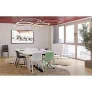 Bureau de réunion - Gamme EVOLVE - Table de 6 à 16 places - Plateau mélaminé haute qualité_2