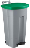 Poubelle mobile à pédale en plastique Boogy - 90L - couleurs sur demande - Fabrication Française_2