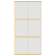 Vidaxl porte coulissante doré 102,5x205 cm verre esg dépoli aluminium 155159_2