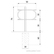 05.022 Arceau urbain spiral - Zano - en acier inoxydable ou noir - hauteur 75 cm - design unique_2