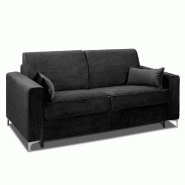 Canapé convertible express JACKSON 120cm - Sommier lattes bois - Matelas polyuréthane 16cm - Gris graphite_2