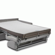 Canapé convertible express SUN Edition - cuir blanc cassé 120 cm avec matelas 16 cm_2