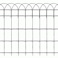 Vidaxl bordure de pelouse fer enduit de poudre 10x0,65 m 141073_2