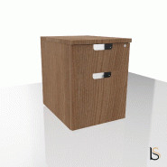 Caisson mobile TAK - Mobel Linea - Acacia foncé, 2 tiroirs_3