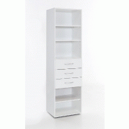 COLONNE DE RANGEMENT LUND 3 TIROIRS BLANC MAT 50 X 40 CM PROFONDEUR_2