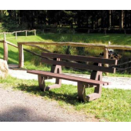 Banc public imputrescible en plastique recyclé hanit - SUTTON - Faible poids, respectueux de l'environnement_2