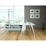 Bureau de direction modulable - piètement en métal à la forme dynamique - Gamme SEGNO - Ref : D234300_2