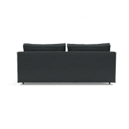 Canapé design convertible SLY - Innovation Living - Lit 140x200 cm - Pieds métal noir - Tissu bouclé Black Raven_2