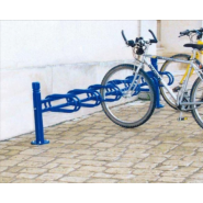 Support Vélos Province - Module 3 ou 6 places - Structure en acier avec pommeaux au choix - City, Agora, Boule, Inox brossé_2