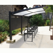 Abris vélo ouvert éco - structure en acier inoxydable ou thermolaqué - toiture en polycarbonate alvéolaire_2