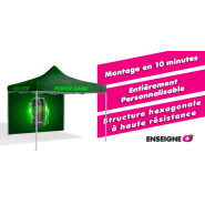 Tente pliante publicitaire 6 x 3 mètres - personnalisée, légère et durable pour événements_2