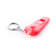 Porte-clés publicitaires - lampe/sifflet en plastique frosty - couleur rouge - poids 12g_2