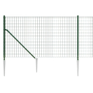 Vidaxl clôture en treillis métallique et piquet d'ancrage vert 1x25 m 154105_2