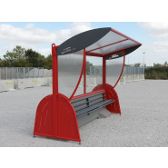 Abri bus mobile, provisoire, auto-stable avec banc incorporé_2