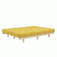 Banquette convertible futon LEAN - Pin coloris miel - Couchage 130x190 cm - Karup_2