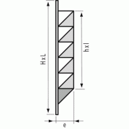 Grille de ventilation carrée à visser ou à coller type b164