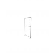 Totem tissu droit éco 100x200cm - structure aluminium, visuel recto-verso, idéal pour salons et événements_2