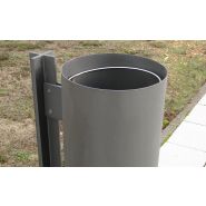 Mais - Poubelle publique Larus - couvercle et cendrier - acier, fonte - 50L/85L_3