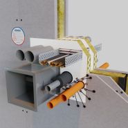 Panneau coupe-feu avec revêtement ablative sur deux faces