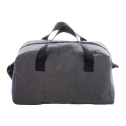 Sac de sport en RPET - poche avant, compartiment zippé et bandoulière réglable - Polyester 600D gris foncé_2