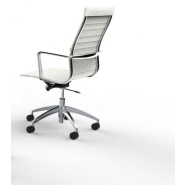 Fauteuil de direction EVOLE en simili cuir noir ou blanc - Mécanisme basculant - Référence 7700 FD M_2
