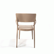 Wing - Fauteuil empilable en polypropylène sable_2