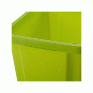 Boîte de conditionnement en plastique - Polypropylène vert - 39 x 29 x 20 cm - 16L - Superposable_2